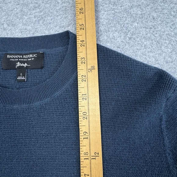 Banana Republic Italian Merino Wool Baruffa Extra Fine Yarn Sweater Mens Large‎ - Picture 7 of 8